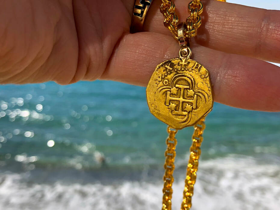 spanish coin gold coin pendant Gold cross Details about   Gold Spanish Coin gold cross 