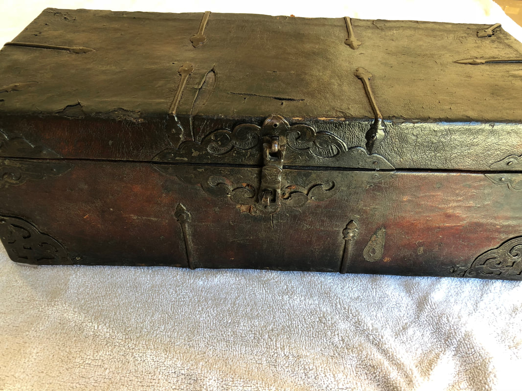 TREASURE CHEST REAL 1600-1700's CARRIED GOLD COB DOUBLOONS ESCUDOS in  GALLEON