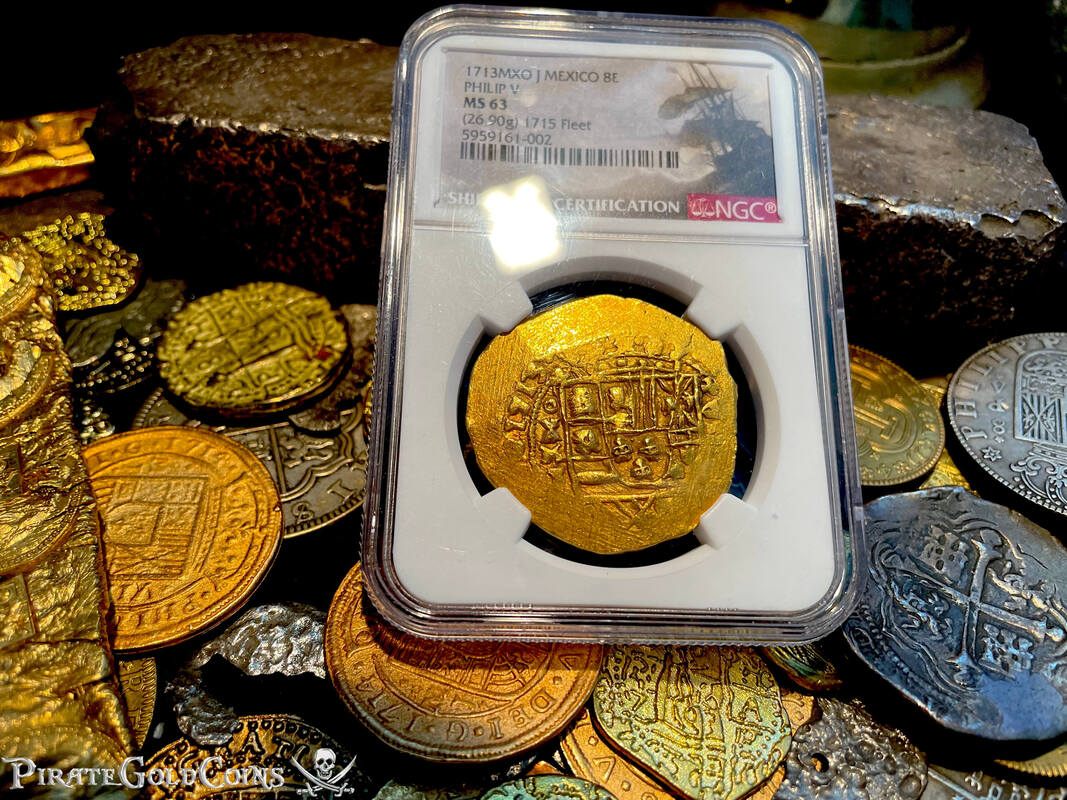GOLD 1715 FLEET New 8 ROYAL SHIPWRECK COIN REPROUCTION SALE! 