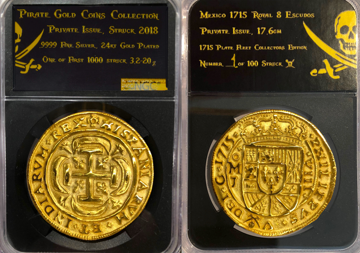 100 Authentic Pirate Gold Coins. 