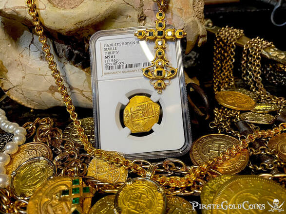 Spain 4 Escudos - Pirate Gold Coins
